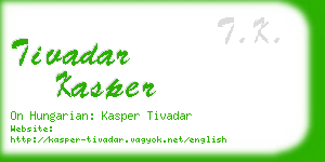 tivadar kasper business card